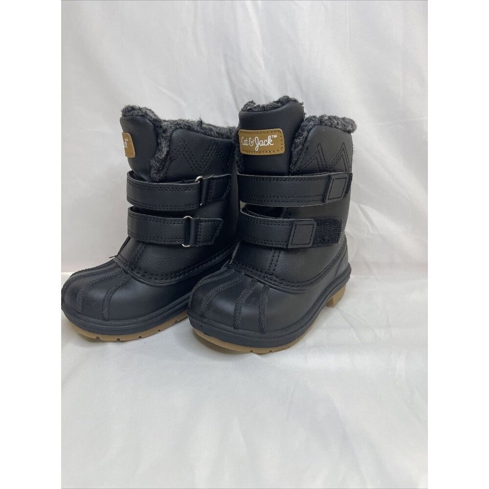 Toddler Denver Winter Boots - Cat & Jack Black 7 New Without Tags